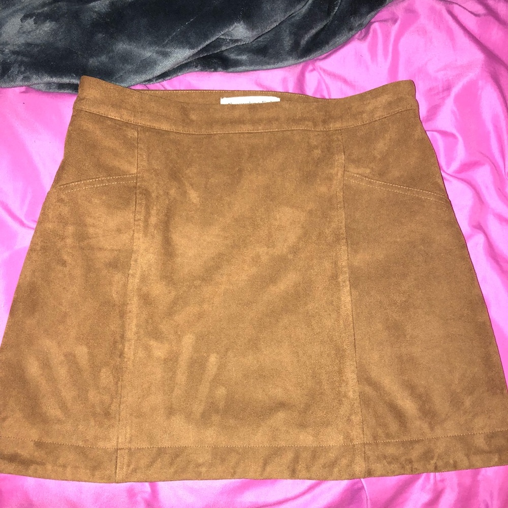 Abercrombie & Fitch brown suede skirt